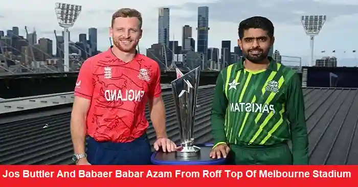From Melbourne Stadium's Roff Top, Jos Buttler and Babaer Babar Azam